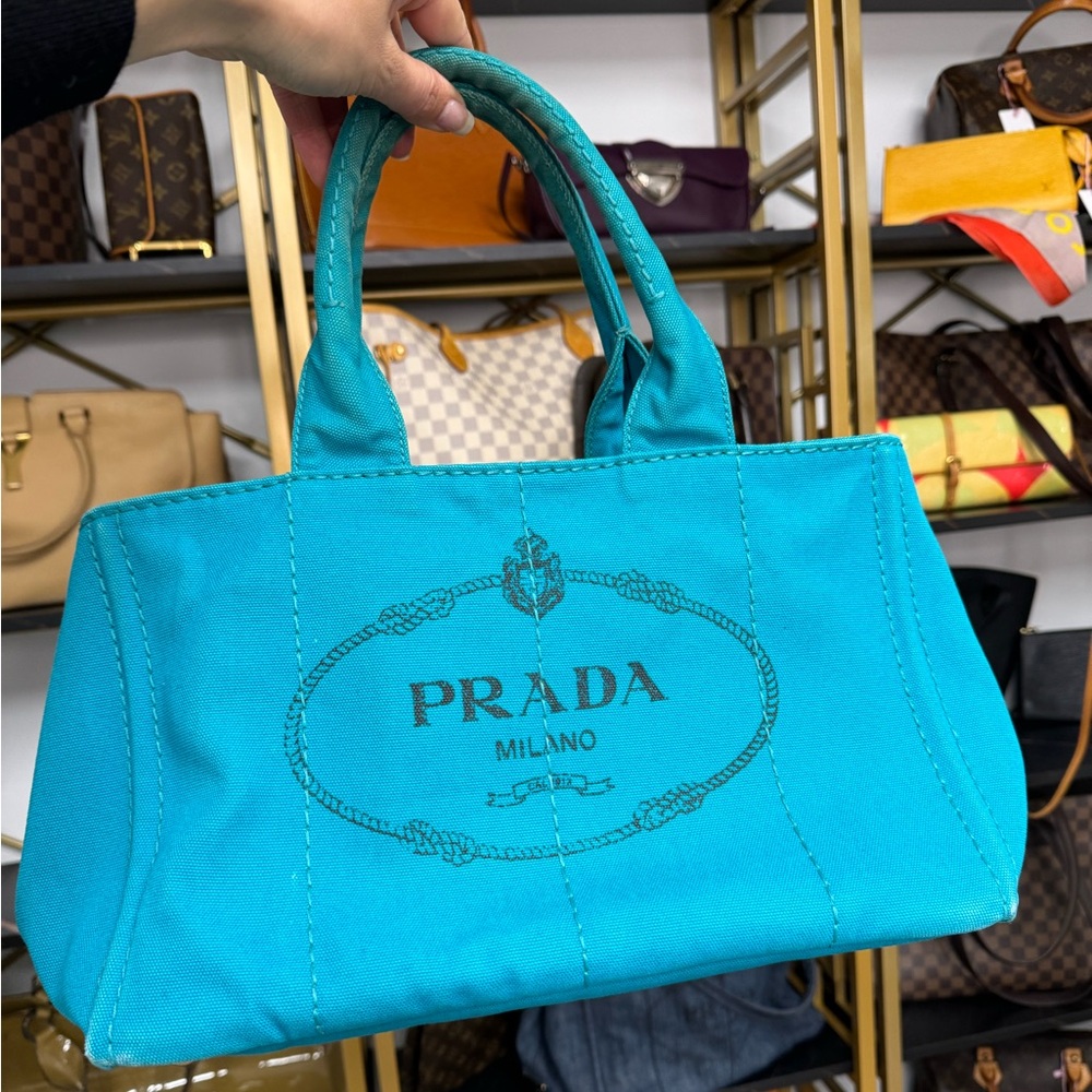 JR12145 Prada Cabala Tote Teal